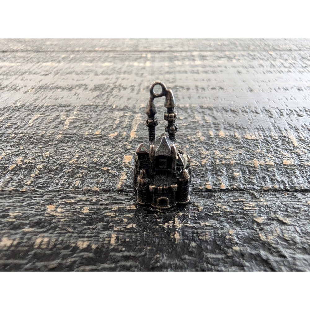 Vintage Walt Disney Sterling Disneyland Castle Travel Pendant Charm